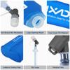 Foldable Soft Water Bottle with Straw BPA Free Soft Hydration Bottle for Backpacking Cycling Hiking