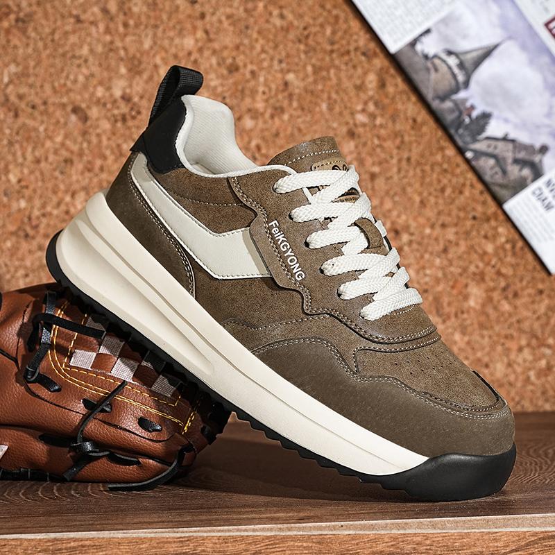 Fashion Spring Autumn Man Classic Casual Leather Sneakers Outdoor Winter Warm Non-slip Walking Shoes Men's New Arrival Gym Cowboys Shoes