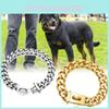 Coleira Durável de Aço Inoxidável Dourado de 19mm para Cães com Design Chic Hip Hop e Opções de Tamanho Versátil