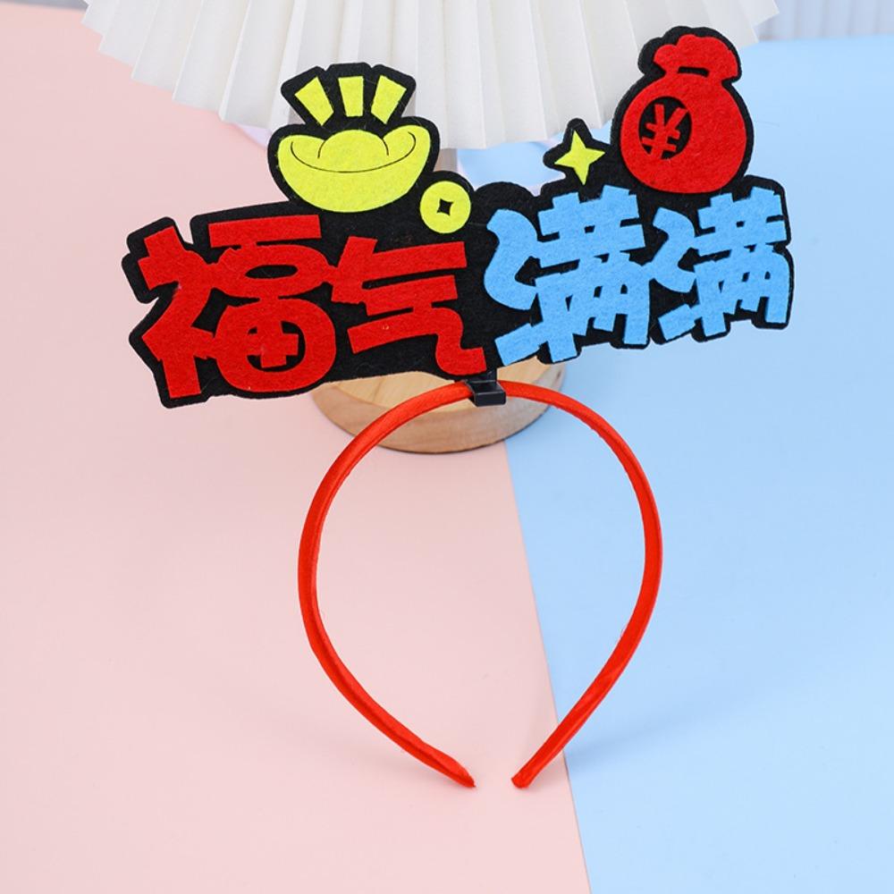 Red Snake Year Hairband Mascot Snake New Year Headdress Kawaii 2025 Happy New Year Headband  Men