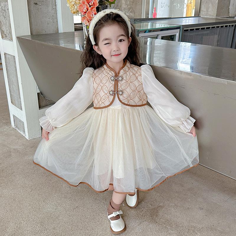 

Платье для девочек в китайском стиле, платье принцессы Ханфу в древнем стиле