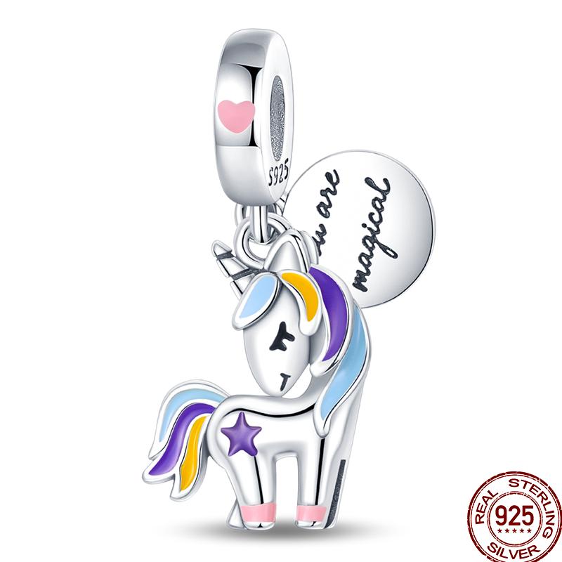 New Copper Black Cat Unicorn Pet Animal Series Beads Suitable For 3Mm Original Bracelet Diy Gift