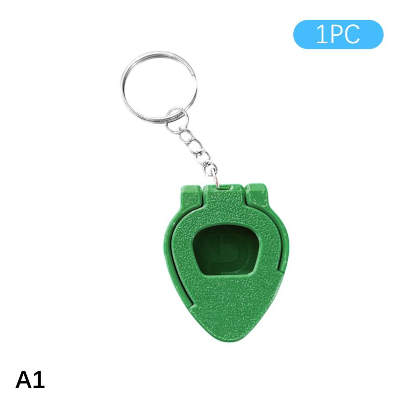 

1/3 шт. Чехол-держатель для медиаторов с брелоком, пластиковый, портативный, стильный, для гитаристов, идеальный подарок для меломанов, для дома, путешествий A1