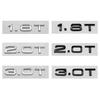 1Pc 3D ABS Letters Car Styling Rear Trunk Badge 1.8T 2.0T 3.0T Emblem Logo For A3 A4 A5 A6 A7 A8 Q2 Q3 Q5 Q7 Q8 Car Accessories