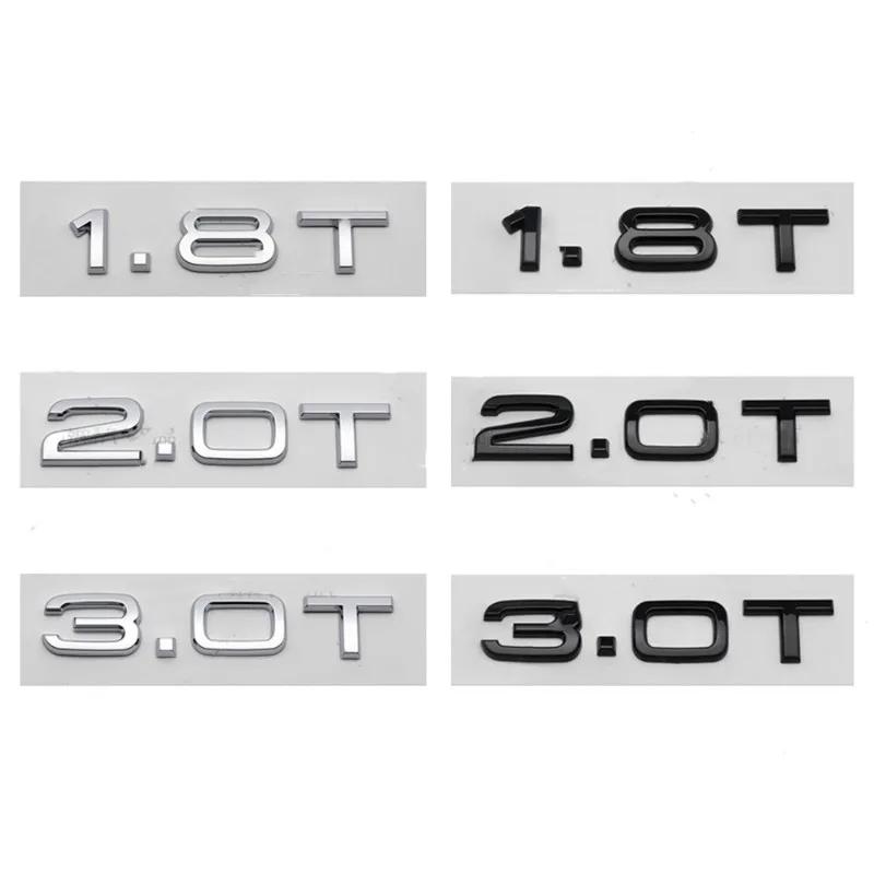 1Pc 3D ABS Letters Car Styling Rear Trunk Badge 1.8T 2.0T 3.0T Emblem Logo For A3 A4 A5 A6 A7 A8 Q2 Q3 Q5 Q7 Q8 Car Accessories