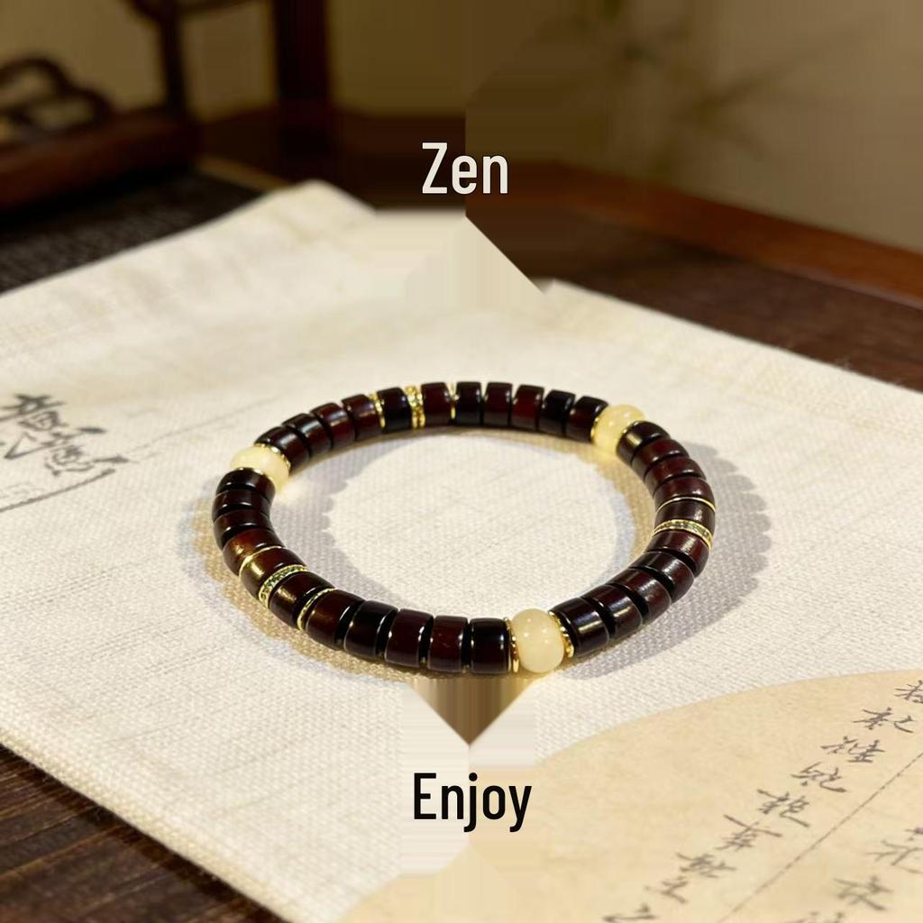 Unisex Sandelholz Tabletten Wolken Armband: Ethnischer Stil mit geradlinigem literarischem Design