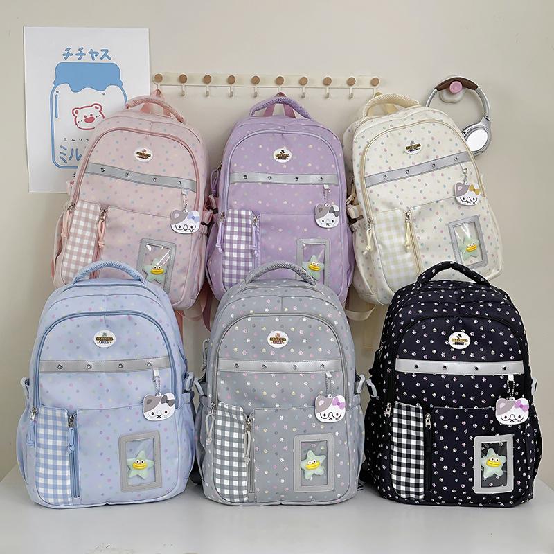 Schoolbag High-value Cute Girl Backpack Japanese Junior and High School Students Large-capacity Schoolbag Pain Bag Going Out Versatile Backpack
