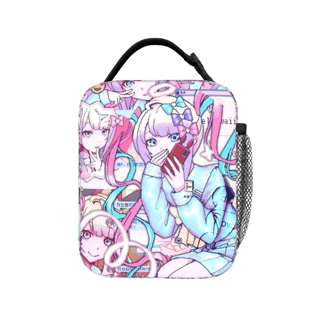 OMG Kawaii Angel Insulated Lunch Bag Leakproof Needy Girl Overdose Meal Container Cooler Bag Tote Lunch Box Office Girl Boy