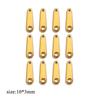  100pcs Stainless Steel Tail Chain Tag Real Gold Electroplated Small Pendant Accessories for Jewelry Making DIY Charms