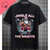 Funny Muscular Santa Christmas Gym Graphic Tshirt Casual Sports Humor Style Pure Cotton Shortsleeve Tshirt Outdoor Clothing