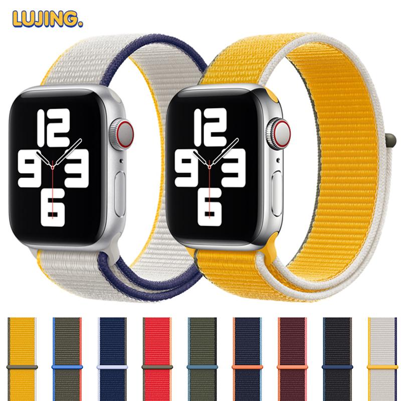

Нейлоновый ремешок-петля для Apple Watch Ultra 2, ремешок 44 мм, 40 мм, 45 мм, 41 мм, 38 мм, 42 мм, браслет Correa iWatch series 9, 3, 4, 5, 6 Se 7, 8, ультра, 49 мм, ремешок