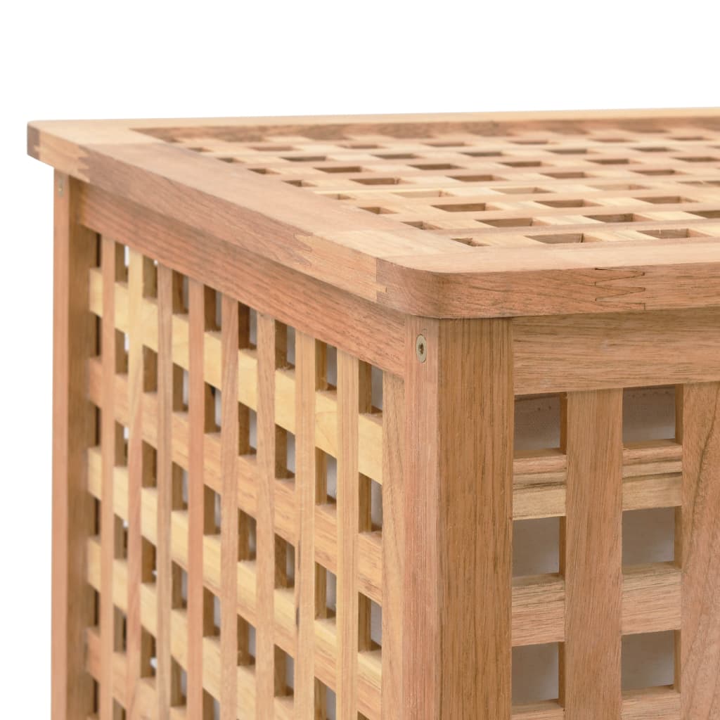 Laundry Basket 87.5 x 46 x 67 cm Solid Walnut Wood