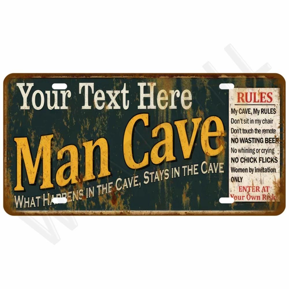 Vintage Metal Plate Tin Sign Plates Bar Retro Metal Sign Wall Art Mural Aesthetic Room Home Decor Items Poster Garage Decoration