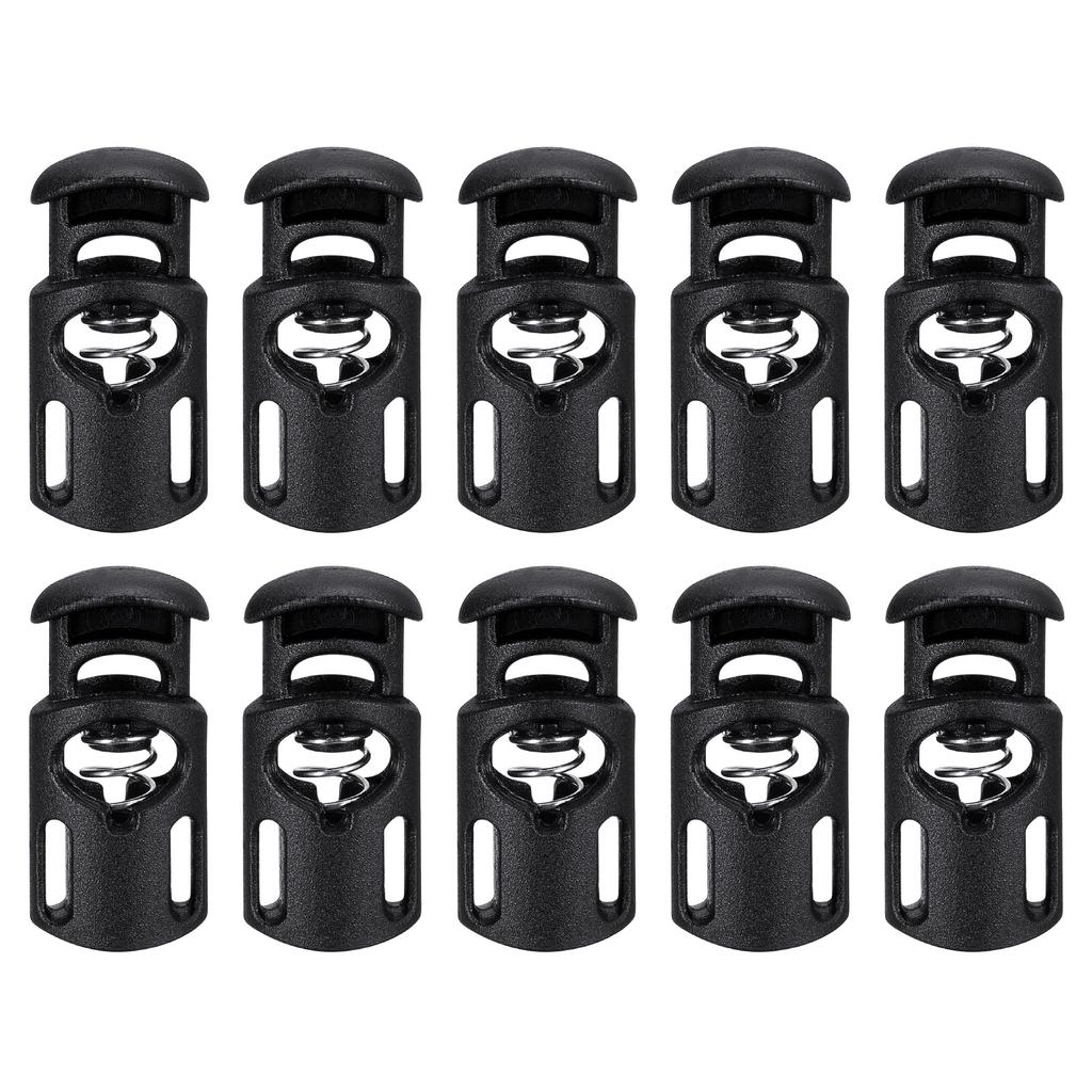 30 ks Plastové brzdičky na šňůrky Stahovací šňůrka Jednootvorové Pružinové přepínací zarážky Pružinová zarážka pro batoh Tkaničky Stahovací šňůrky 5,5x3mm