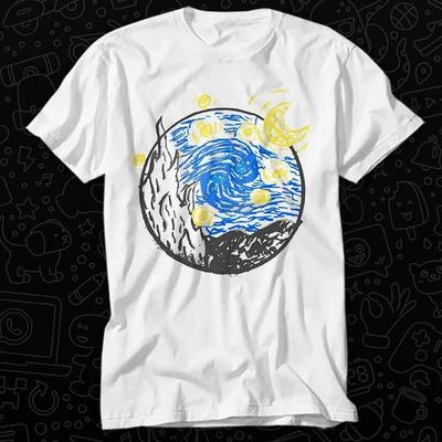 Van Gogh Starry Night Art Cartoon T Shirt 252