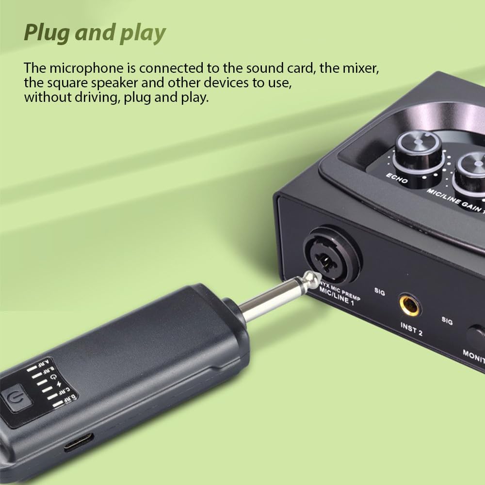 Xtahdge Handheld Microphone System, Plug and Play, Rechargeable, Professional Dynamic Microphone for Home Cinema, Karaoke, Church Speeches, and