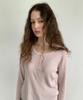 Aepeuteosseommeo Lace Button Sleeve Tee (Pink)