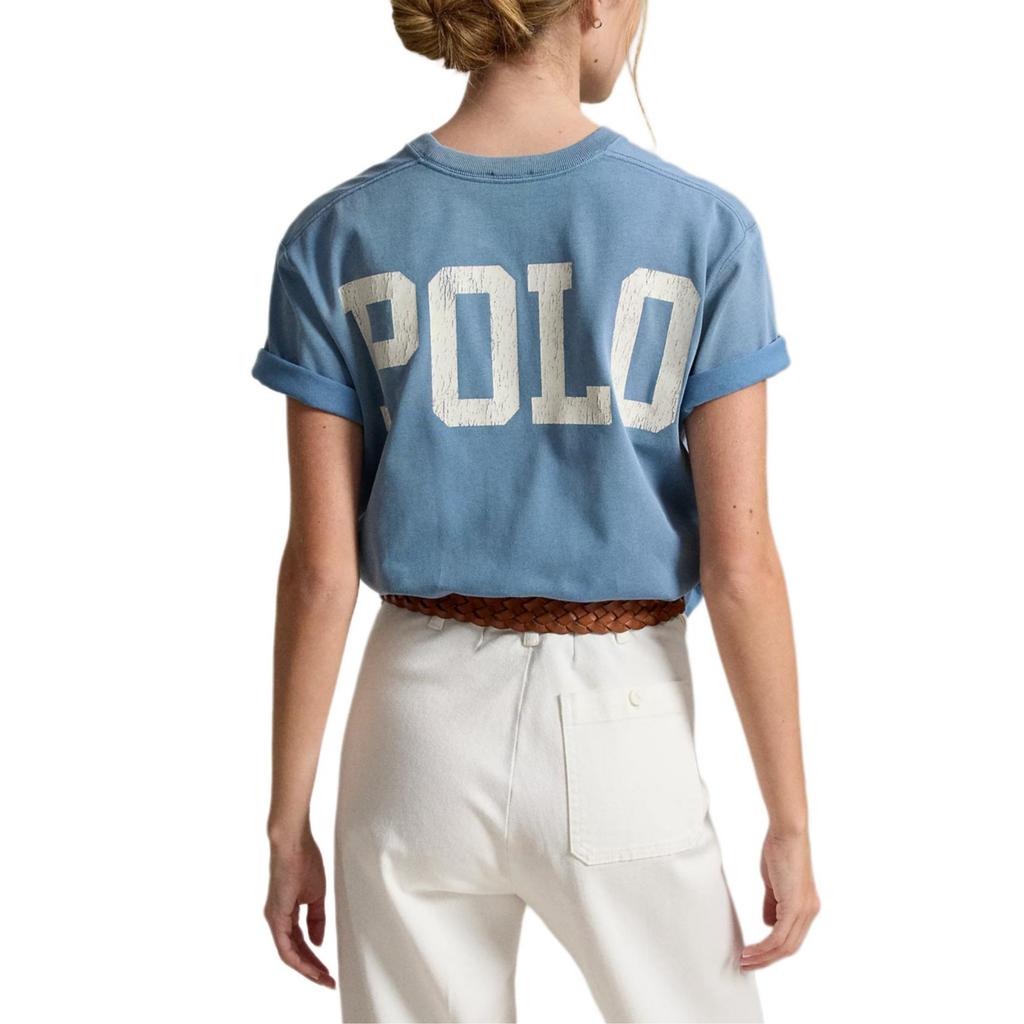 Polo Ralph Lauren Logo Cotton Short Sleeve Crew Neck T-Shirt Women Tops 211B17798-002