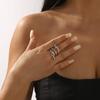 2025 New Creative Copper Twisted Open Rings for Women Personality Metal Bright Surface Plain Circle Trendy Ring Jewelry Gifts