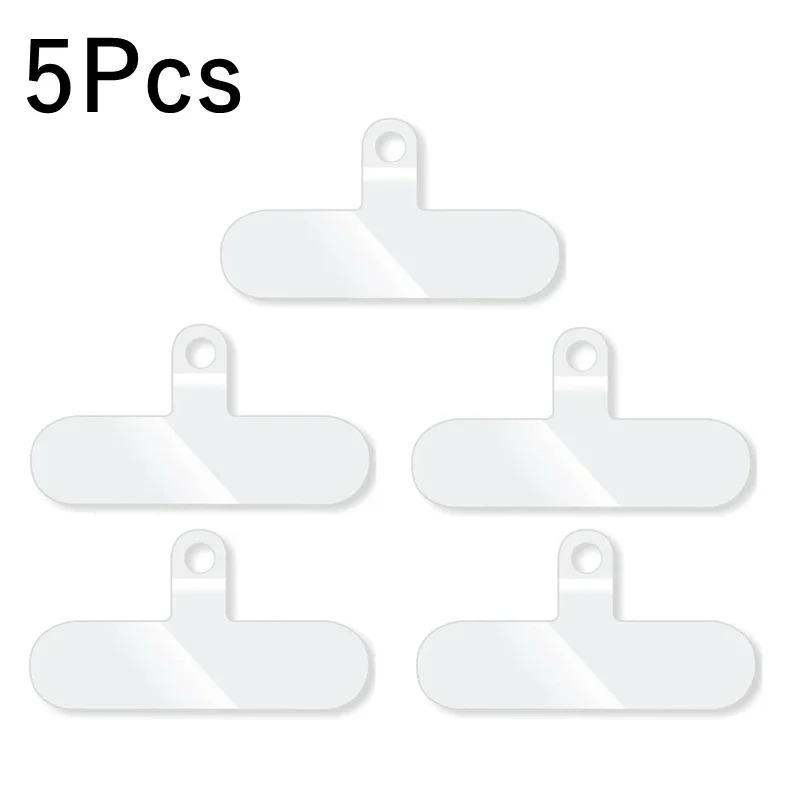 1/3/5Pcs Transparent Mobile Phone Anti-lost Lanyard Card Gasket Universal Detachable Phone Hanging Cord Strap Patch Tether Pad