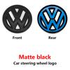 hijk1 ABS Carbon Fiber Pattern Car Logo Steering Wheel Decoration Sticker Accessories For VW R Gti Line Passat Golf 5 6 Polo Scirocco