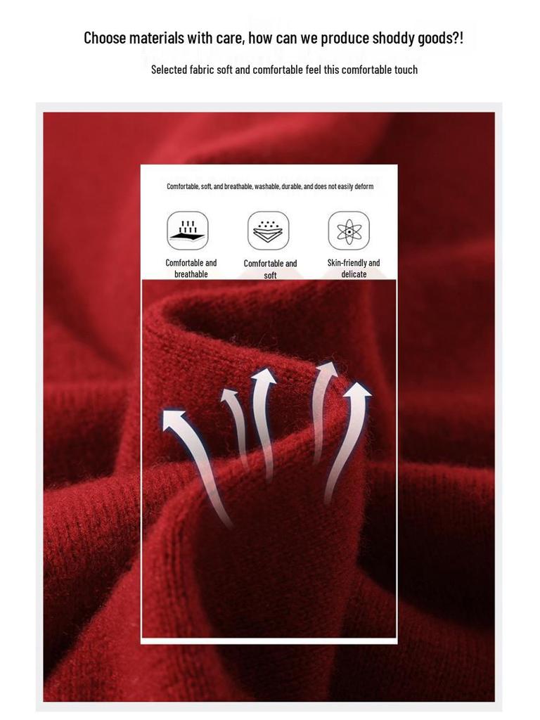 Stylish 100% Pure Wool Embroidered Sweater for Women - Autumn & Winter Half High Neck Knitted Sweater