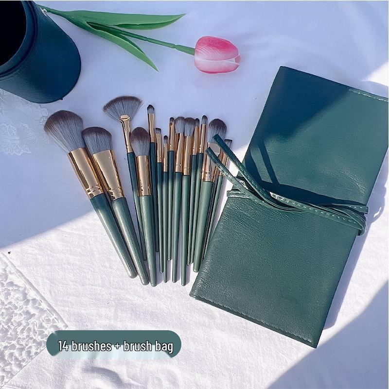 Holiday 12-Piece Makeup Brush Set: Powder, Eyeshadow, Foundation & Concealer Brushes with Soft Bristles