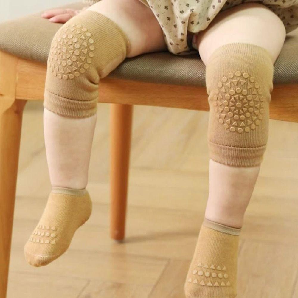 Anti Slip Infant Learning Socks Breathable Knee Protector Socks Baby Knee Pads Set Toddlers