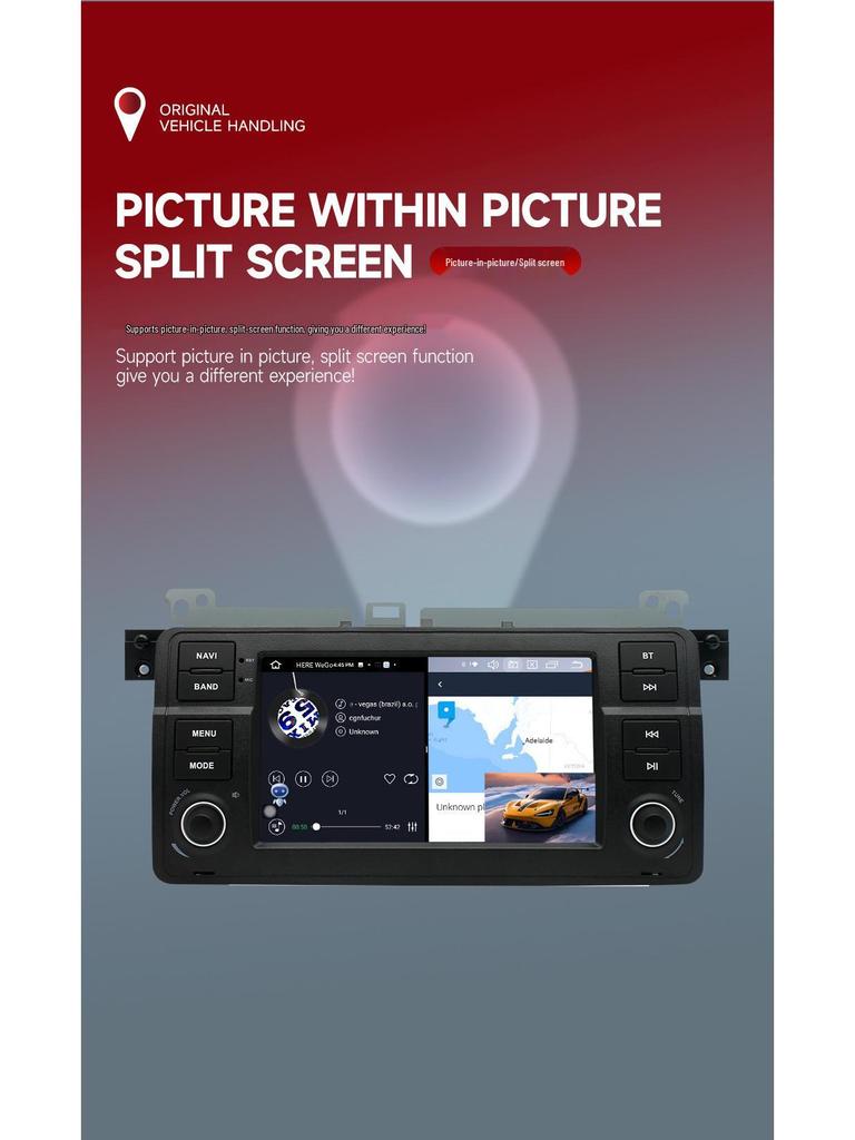 BMW E46 Android Car Navigation Radio with Bluetooth & DVD Reversing System