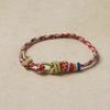2025 Year of the Snake: Dragon Scale Five-Color Hand-Woven Red Rope Bracelet - Women's & Couples Gift