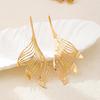Personalized and Creative Special-shaped Hollow Leaf Earrings Are Suitable for Women's Vacation Parties