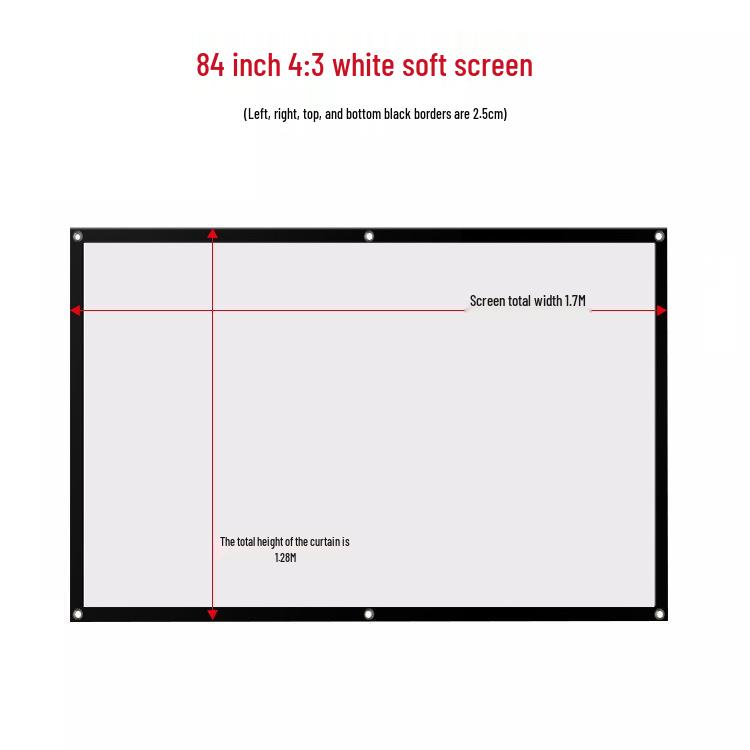 

Dingye Soft Nano 3D Wall-Mounted Screen: Portable White Screen in Sizes 100-250 inch