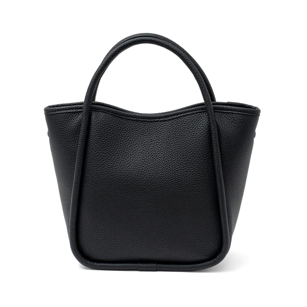 Vita Felice Piping 2way Mini Tote Bag for Women [VITAFELICE] inb-10044p (Black)