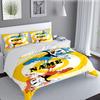 3PCS Custom Name Cuphead Bedding Set Printed Duvet Cover Closure Includes 1 Duvet Cover & 2 Pillowcases for All Seasons Bedroom Decor