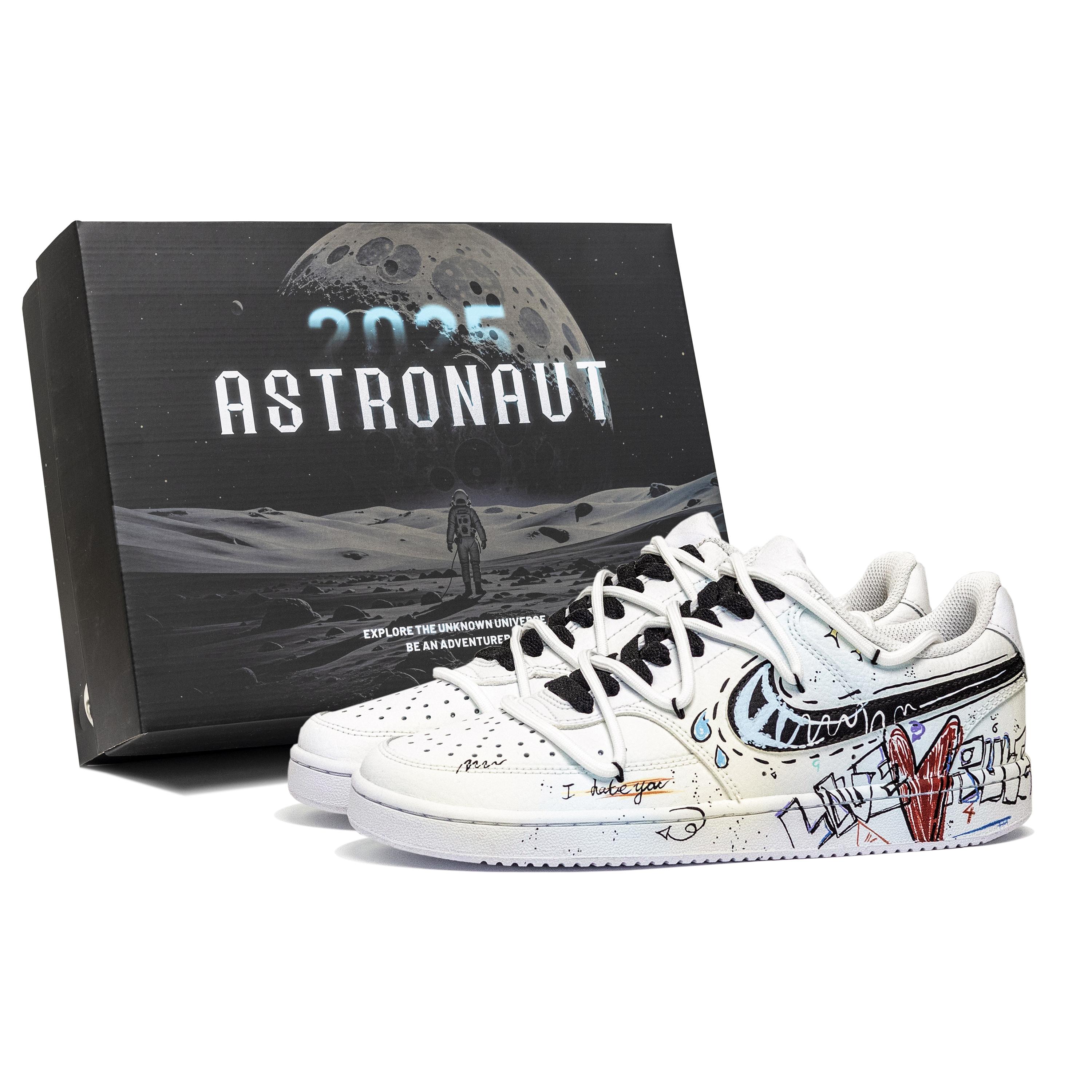 

Nike Court Vision 1 The Great Journey West, The Law Of Love Leather Cushioning, Wear Resistant Low top Skateboard Shoes DH2987-101(Team256-SBOX) 44.5