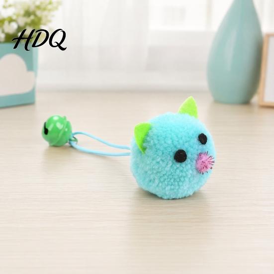 Cat Scratching Toy Plush Mouse Ball Soft Fluffy Ball with Bell Kitten Teething for Indoor Cats Boredom Relief Interactive Play Hunting