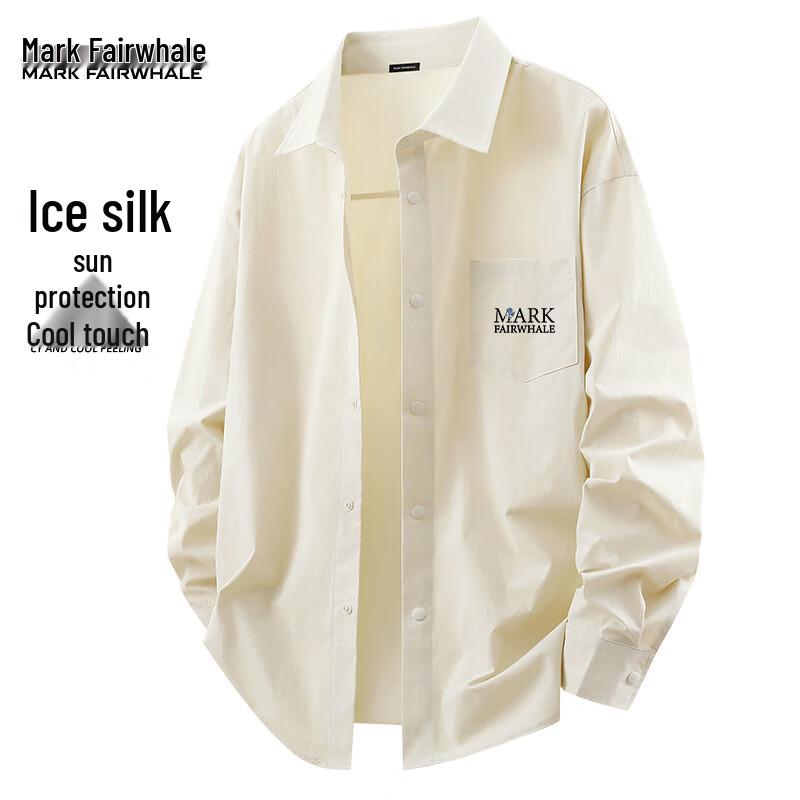 Mark Fairwhale Men s Ice Silk UPF50+ Sun Protection Long Sleeve Shirt L
