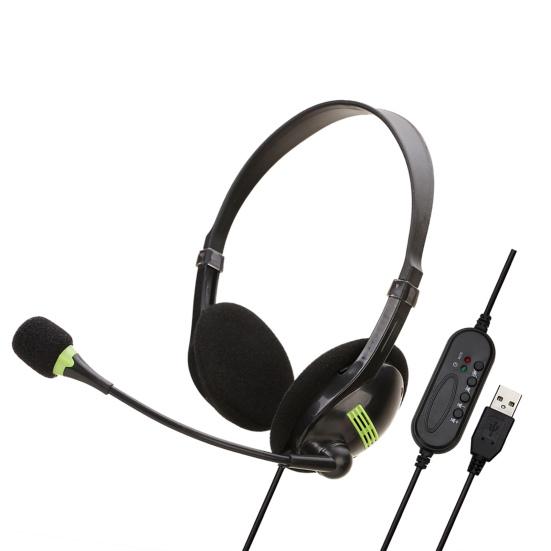 SY440 Telephone Headset Lossless Noise Reduction Breathable USB 3.5mm MIC Long Cable Call Center Headphone for Truck Driver Office