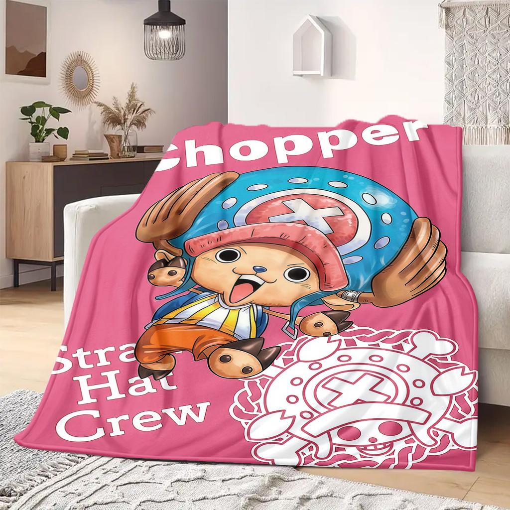 ONE PIECE Tony Tony Chopper Print Blanket Warm Comfortable Flannel Blanket Suitable for Bedrooms,Sofas, Beds,Chairs -QIAO118