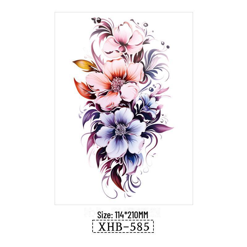 

Водонепроникні Чорні Тату-наклейки на півруки з тваринами 114*210MM