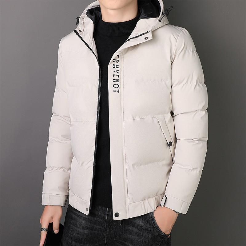 Men Winter Thick Hooded Cotton Padded Coat Loose Casual Warm Outerwear