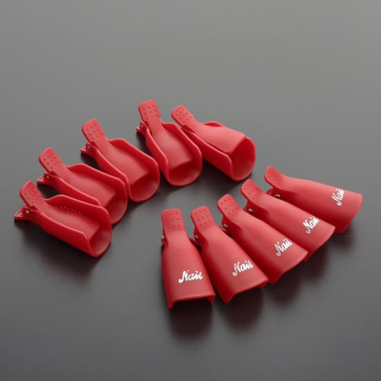 10Pcs Nail Art Cap Abrasion-resistant Exquisite Workmanship Portable Nail Art Soak Off Clip Cap for Manicure