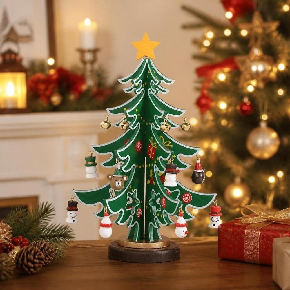 Santa Pendant Wood Christmas Tree Decoration Snowman DIY Xmas Tree Ornaments  Christmas Gift