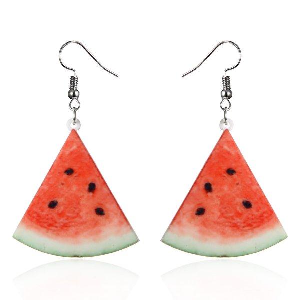 New Fashion Strawberry Cake Earrings For Women Resin Handmade Cute Watermelon Lemon Drop Earring Girl Birthday Ear Jewelry Gifts