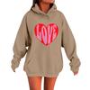 Women's Loose Comfortable Casual Fashionable Love Printed Long Sleeved Sweatshirt