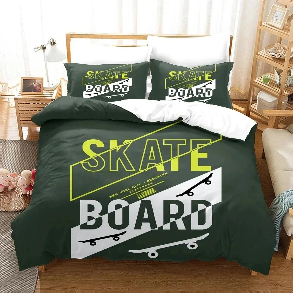 3D Print Scooter Skateboard Fashion Bedding Set Single Twin Double Queen King Cal King Size Bed Linen Set