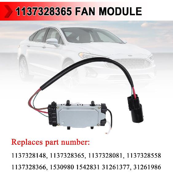 1137328365 Cooling Fan Control Module, Radiator Fan Control Module Unit Fit For Ford Focus C-MAX, Fit For Volvo C30 C70 V50 S40, Replaces #