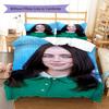 Billie Eilish Pattern Bedding,Quilt Set Quilt Cover Pillowcase Home Birthday Gift (1 * Duvet Cover + 2 * Pillowcase, Without Core)