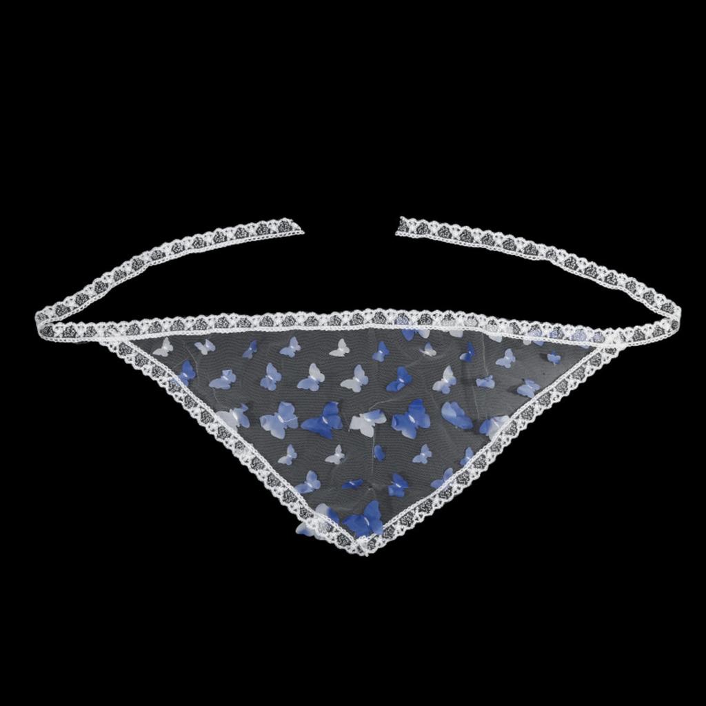 Double-use Triangle Headscarf Lace Trim Hair Scarf Early Spring Butt Curtain Small Apron A-Line Half Skirt Fashion Ins Style Stacked Short Skirts