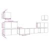 8 piece TV cabinet set smoked oak effect engineered wood